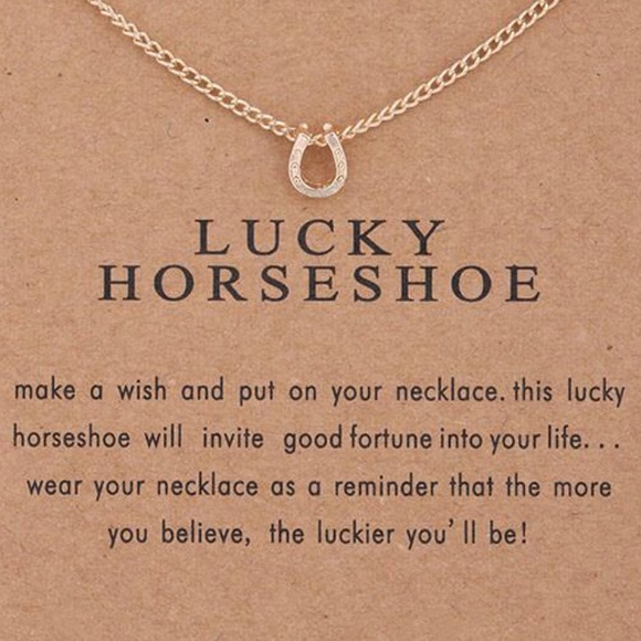 Salty Cold Brew Jewelry - Dainty “Lucky Horseshoe” Pendant Necklace